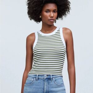 NWT Madewell Ribbed Cutaway Crop Tank